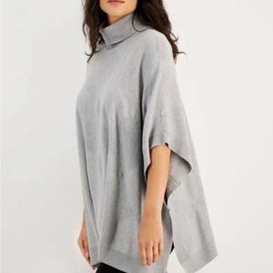 Alfani, heather sterling (grey) poncho, size large.